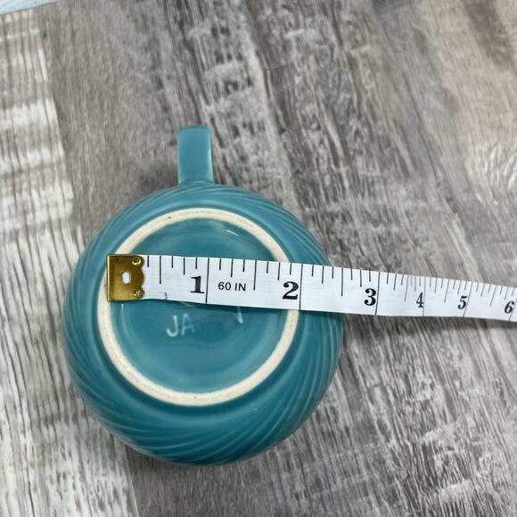 Mervyns Japan Gravy Boat Dish Teal Blue & Small Cup Mug Vintage - Picture 8 of 16